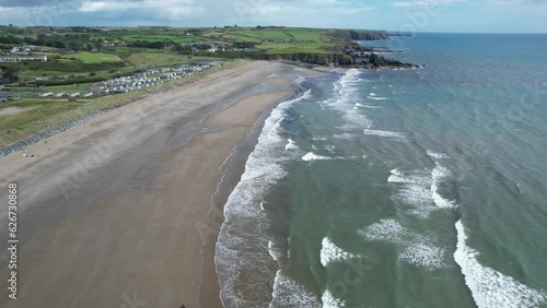Wallpaper Mural Flight along Bunmahon Beach Copper Coast Ireland on a blustery summer day with heavy showers at times Torontodigital.ca