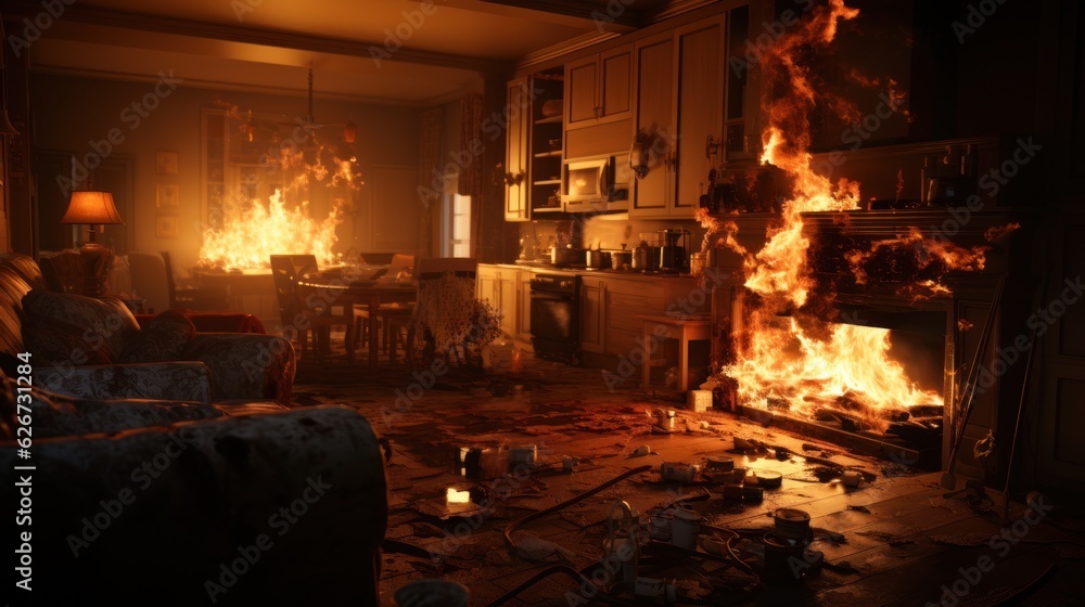 TV room fire wide angle lens realistic TV room fire wide angle lens realistic