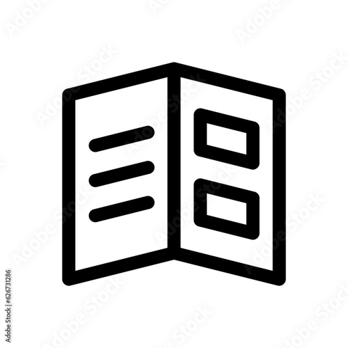 brochure line icon