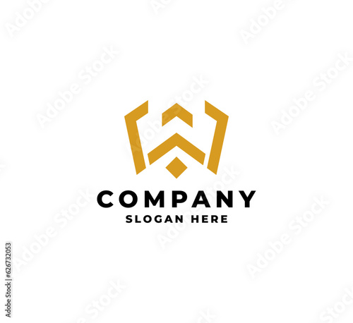 Luxury letter w logo design