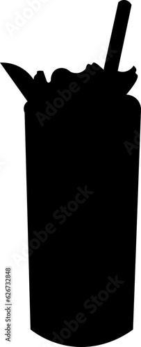 Summer Cocktail Silhouette Illustration Vector