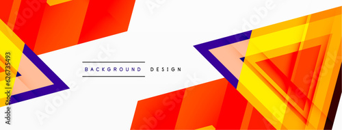 Abstract vector design blends triangles, hexagons, and circles, creating a harmonious composition of geometric shapes that's visually captivating