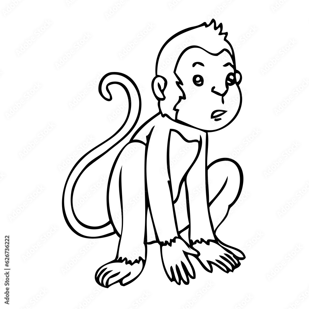 monkey sketch vector illustration monkey sketch vector illustration