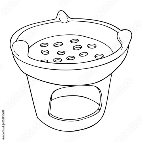 brazier outline vector illustration