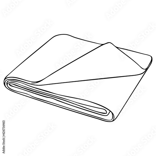 blanket outline vector illustration