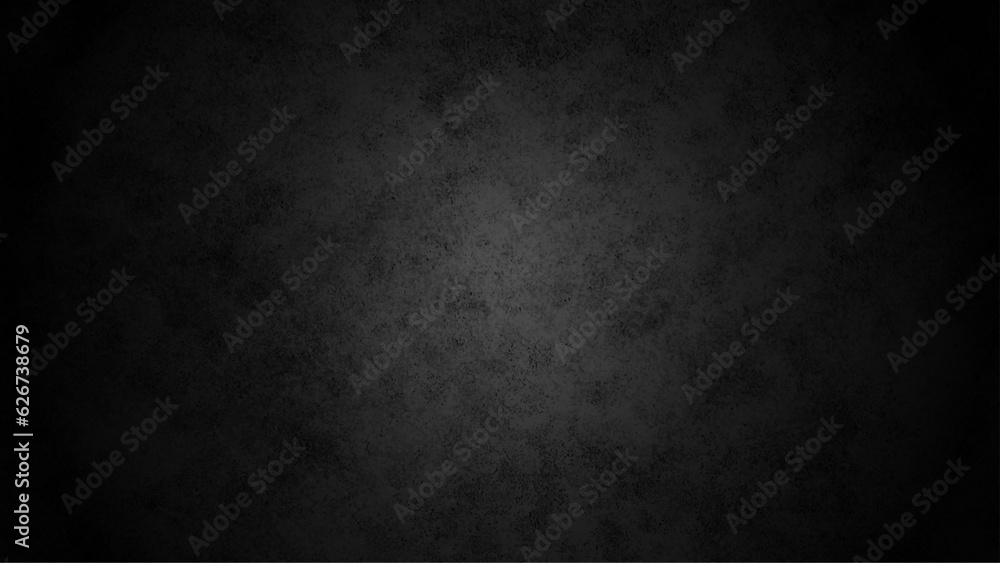 Vector illustration of old black background soft white watercolor grunge texture style center for adding your text. Dark wallpaper. Blackboard. Chalkboard Image