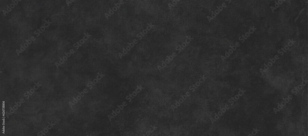 Vector illustration of old wide black background. Grunge texture. Dark wallpaper. Blackboard. Chalkboard. Blank black design