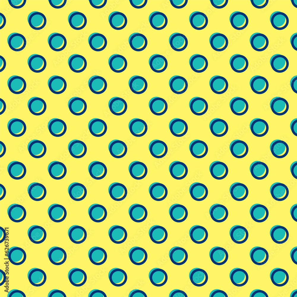 Retro colorful ring circles polka dot seamless pattern vector illustration Retro colorful ring circles polka dot seamless pattern vector illustration