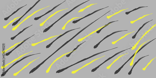 Pattern of many ripe illuminating yellow bananas on an ultimatum gray background in color of 2023. liquid marble texture with high resolution. A gray black wall for inscriptions. Graphite wall.


 photo
