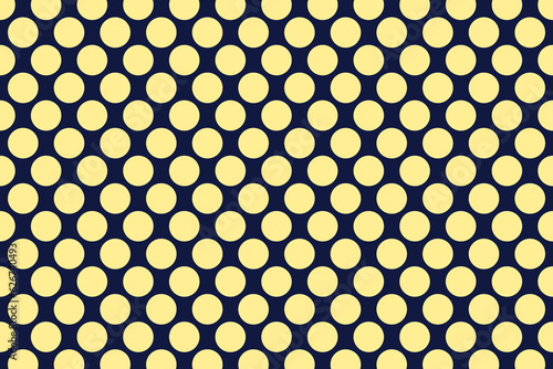 Wallpaper Mural Blue and yellow polka dot seamless pattern. Big geometric circles structure background. Vector illustration. Torontodigital.ca