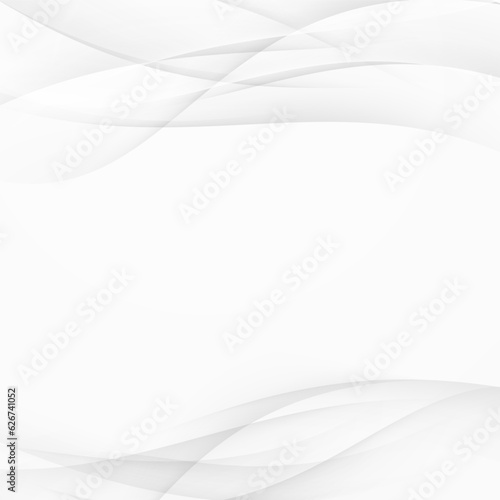 Grey smooth abstract bend transparent lines background with space for text. Vector illustration