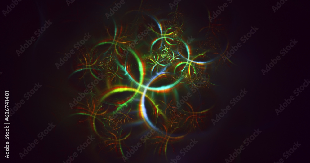 3D rendering abstract fractal light background