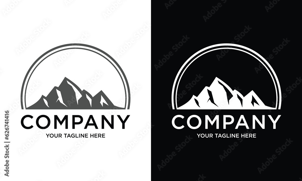 Obraz premium mountain circle logo vector modern simple sophisticated concepts