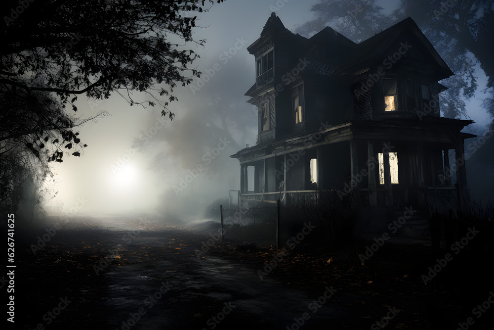 spooky haunted house in the woods spooky haunted house in the woods