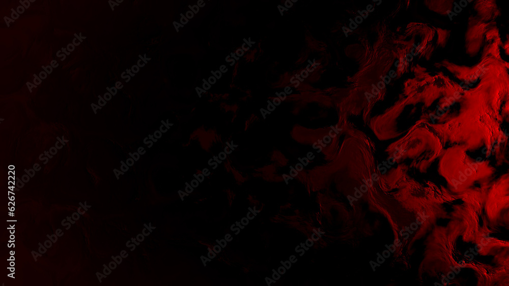 Fototapeta premium red dark shaded biological shapes texture - abstract 3D illustration