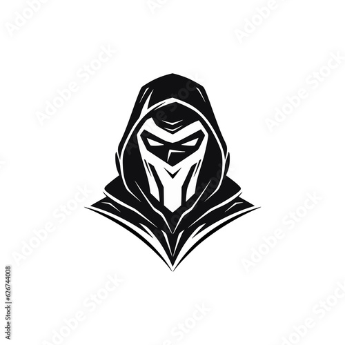 simple masked bandit esport logo vector illustration template design