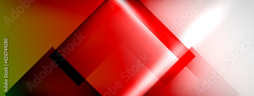 Light and shadow squares and lines abstract background