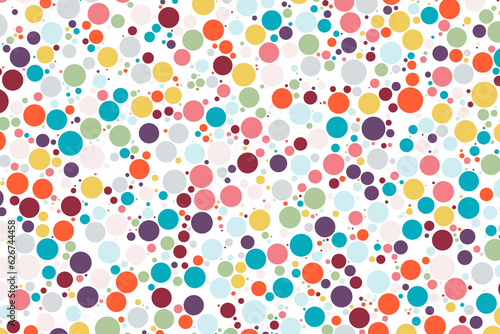 Colorful mosaic polka dots random circle grunge background