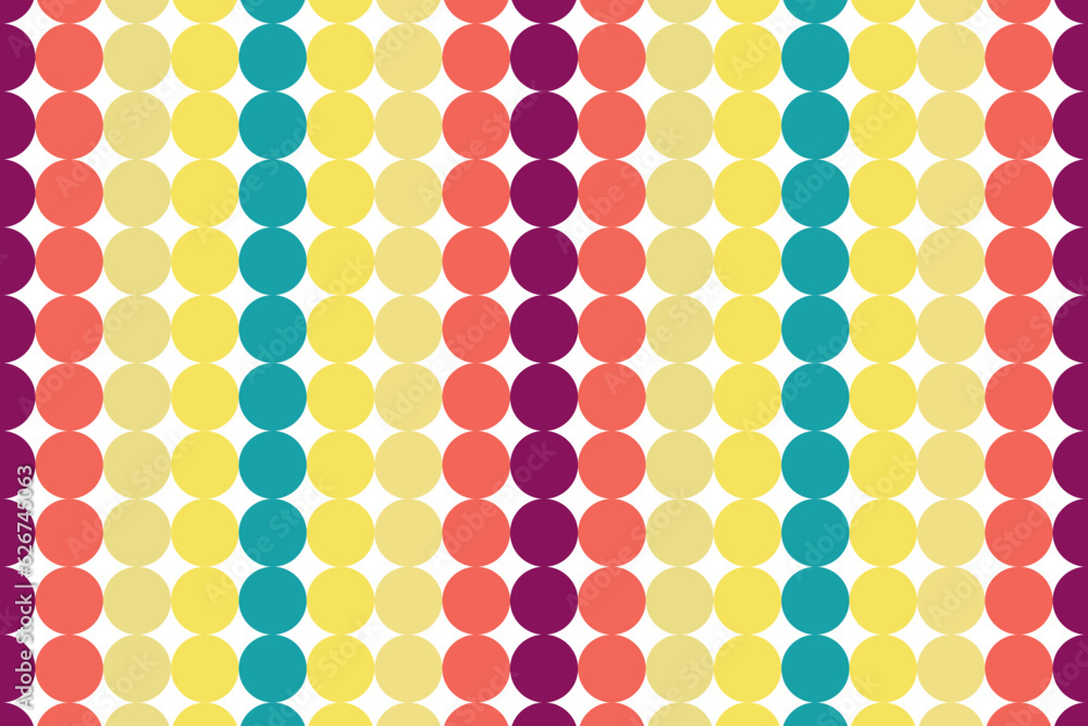 Colorful random mosaic circle dots ball pattern background vector illustration