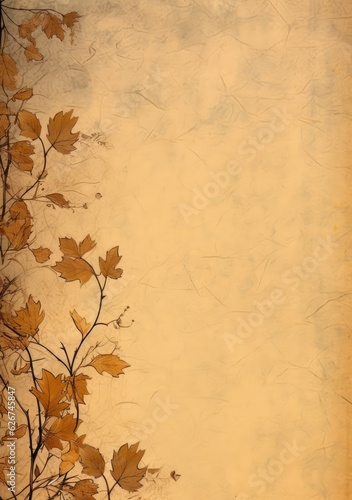 Vintage canvas backdrop  floating leaves  Autumnal Forest Serenity