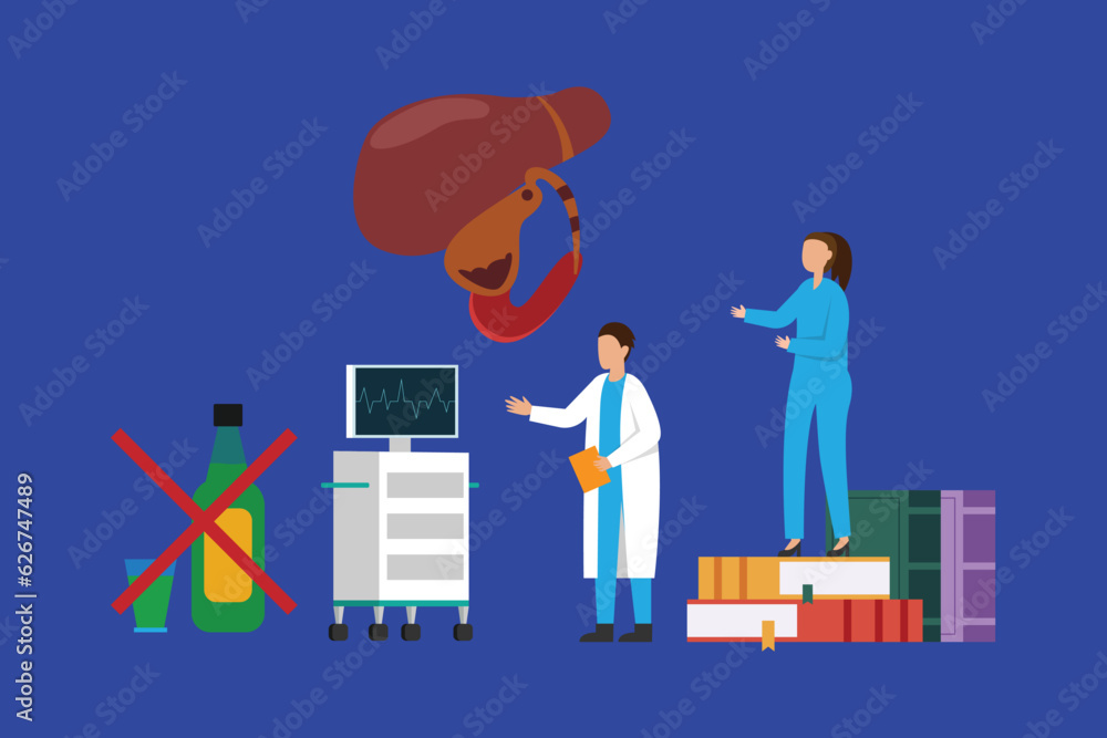 Avoiding alcohol for healthy kidney 2d vector illustration concept for banner, website, illustration, landing page, flyer, etc