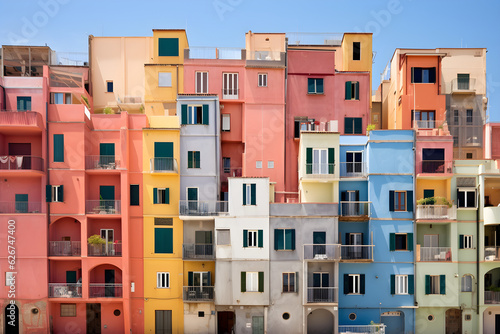 colourful houses on island city