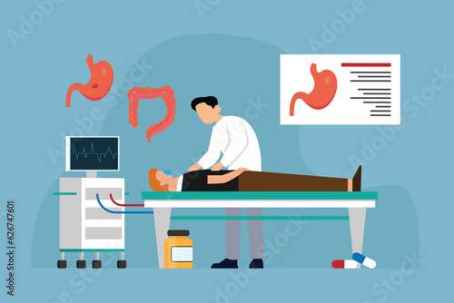 Esophageal Disorder, Gastroesophageal Feflux Symptoms, Gastric Disease 2d vector illustration concept for banner, website, illustration, landing page, flyer, etc