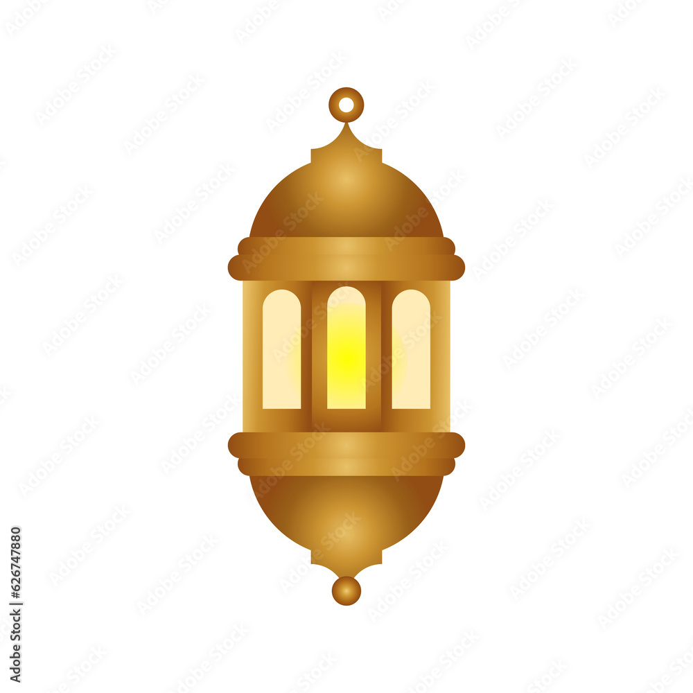 Fototapeta premium luxury gold islamic lamp for islamic element design
