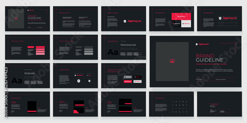 Black Brand Guidelines Template Brand Strategy Guideline Brand Manual