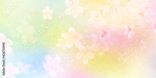 Print op canvas 桜　和柄　春　背景