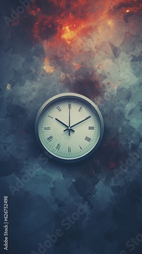 Wallpaper Mural Mysterious and elegant wall clock. Generative AI Torontodigital.ca