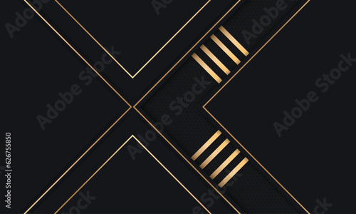 Modern black dop with golden luxury background