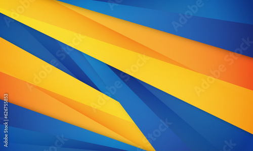 Modern blue with orange yellow colorful abstract background