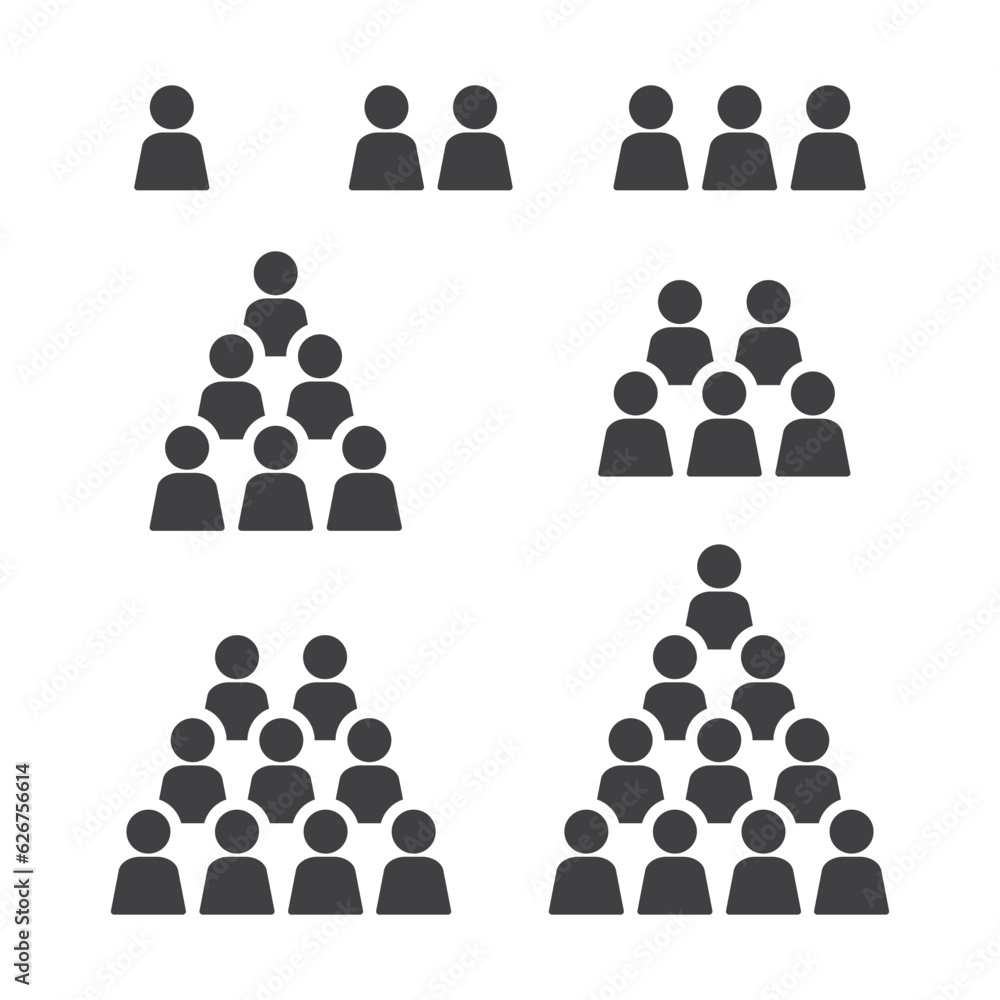 Grouping people icon set for business activity symbol vector illustration. Grouping people icon set for business activity symbol vector illustration.