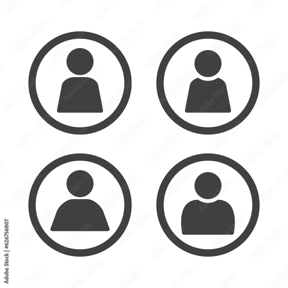 Profile flat icon vector illustration set for business activity symbol vector illustration. Profile flat icon vector illustration set for business activity symbol vector illustration.