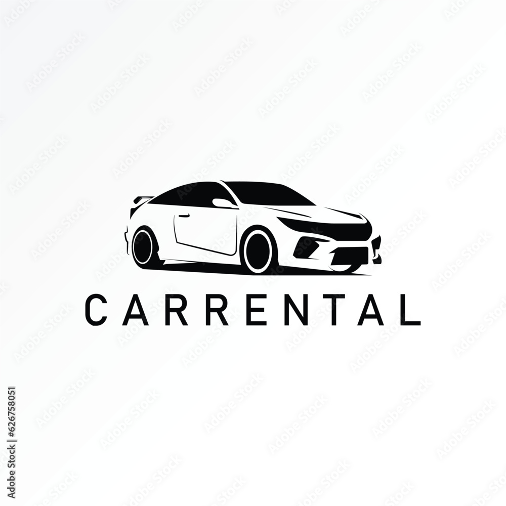 car rental logo design vector  template 