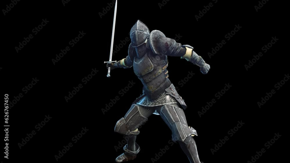 Fighting Knight with Alpha Channel Fighting Knight with Alpha Channel