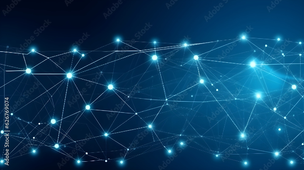 An abstract background featuring a network structure in shades of blue, symbolizing a tech-inspired and internet-themed ambiance An abstract background featuring a network structure in shades of blue, symbolizing a tech-inspired and internet-themed ambiance