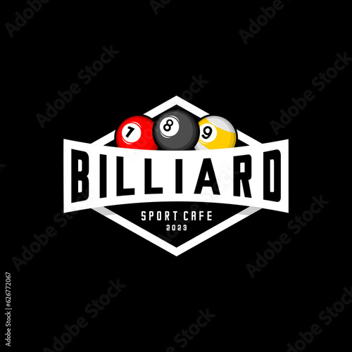 vector illustration of billiard ball on white background	