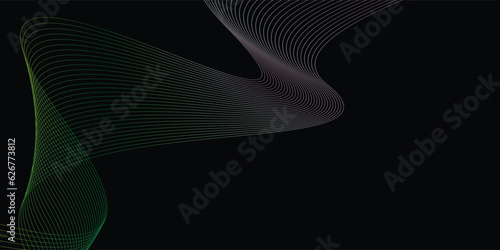 Colorful dot wave and black background
