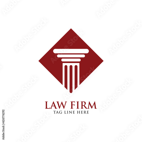 law firm, justice, scale logo design vector