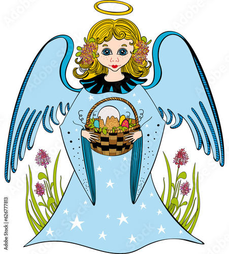 Easter Angel with Basket