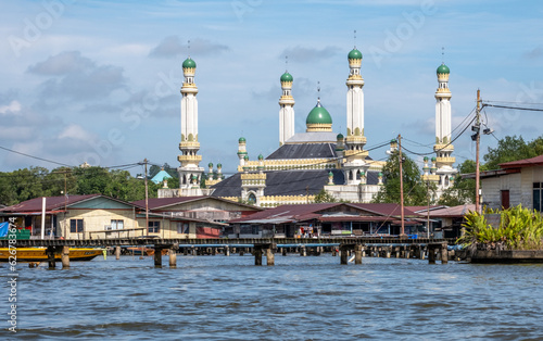 Buildings on stilts in the Brunei River at Bandar Seri Begawan