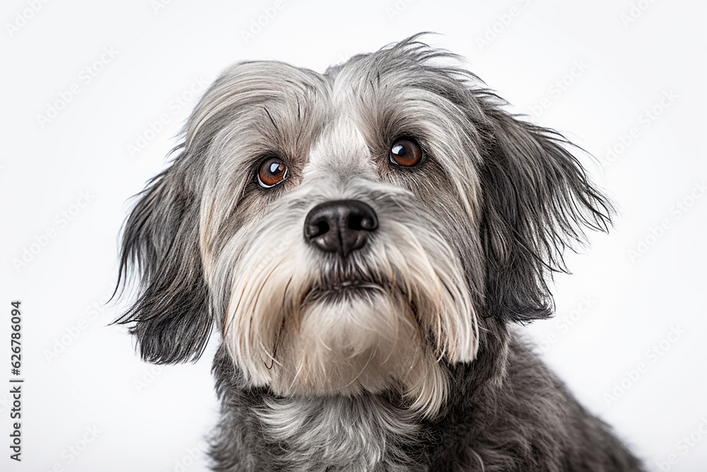 portrait of a Havanese Dog with white background portrait of a Havanese Dog with white background