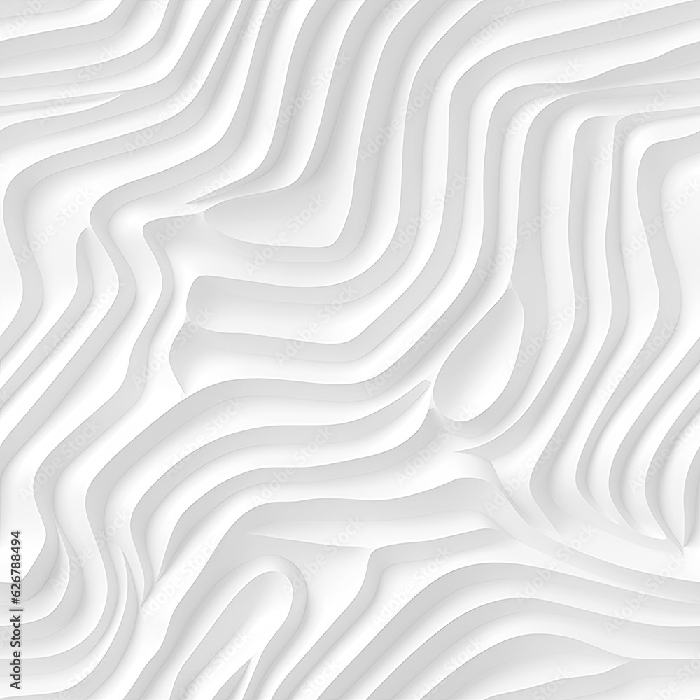 Abstract 3d white background, organic shapes seamless pattern texture wavy lines Abstract 3d white background, organic shapes seamless pattern texture wavy lines