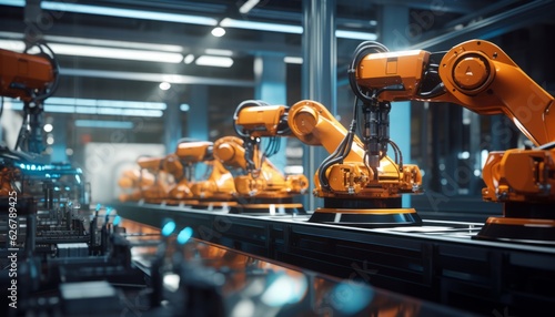 Automated Robots in a Factory: Efficient and Precise Manufacturing Process, Generative AI