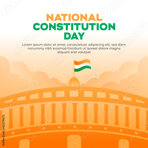 Indian constitution day social media post design