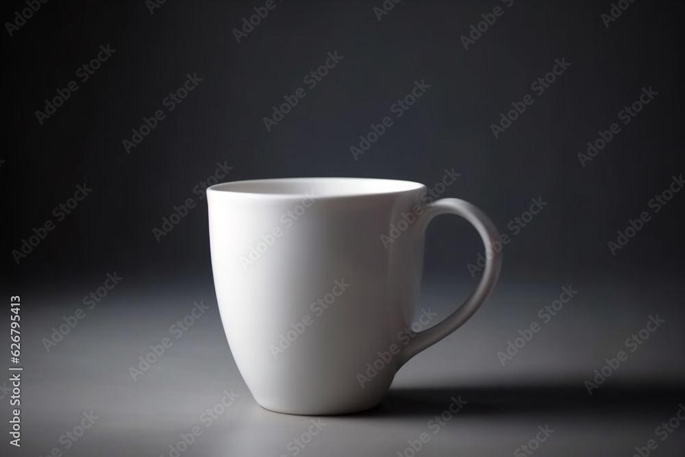 Obraz premium White mug isolated on white background