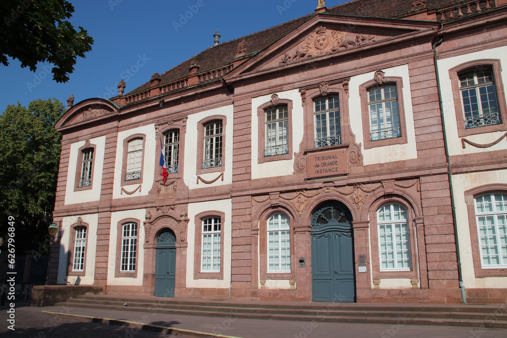 current tribunal (former palais du conseil souverain d'alsace) in colmar in alsace (france)