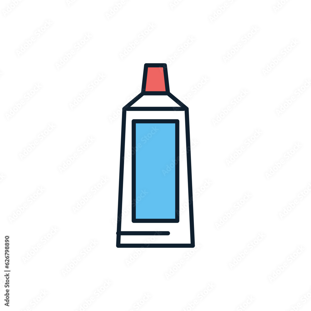 Toothpaste Tube related vector line icon. Isolated on white background. Vector illustration. Editable stroke Toothpaste Tube related vector line icon. Isolated on white background. Vector illustration. Editable stroke